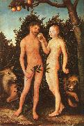 Lucas  Cranach Adam and Eve oil painting artist